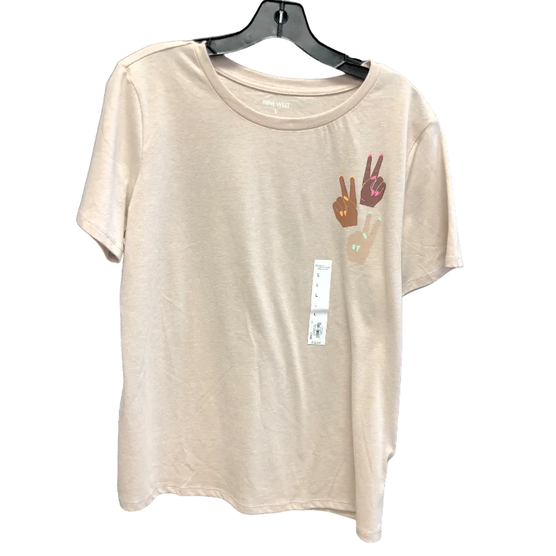 Beige Top Short Sleeve Nine West, Size L