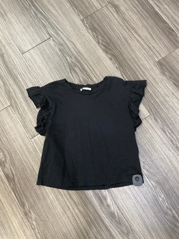 Black Top Short Sleeve Zara, Size S