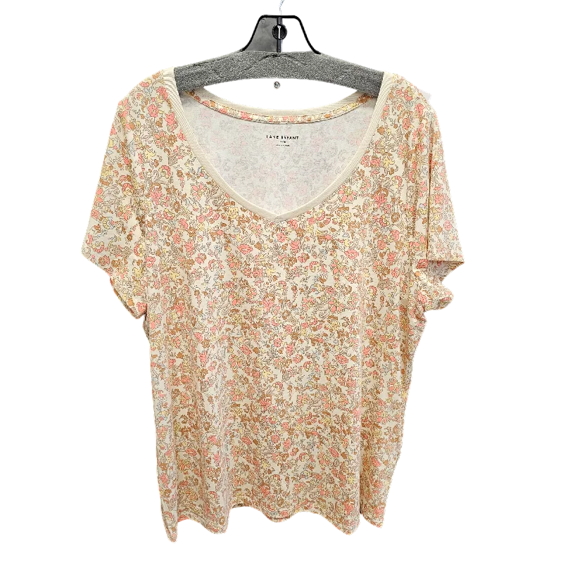 Floral Print Top Short Sleeve Lane Bryant, Size 14