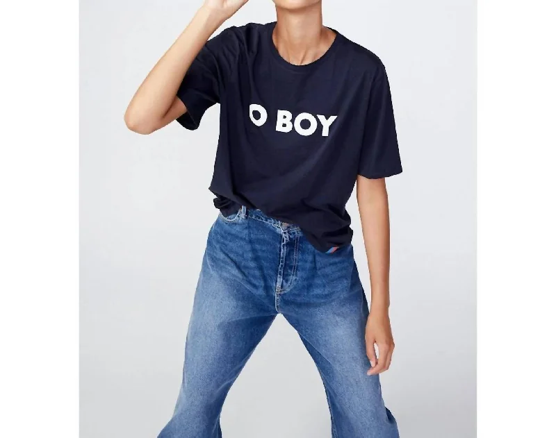 The Modern O Boy Tee In Black