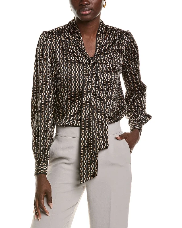 Anne Klein Tie-Neck Bow Blouse