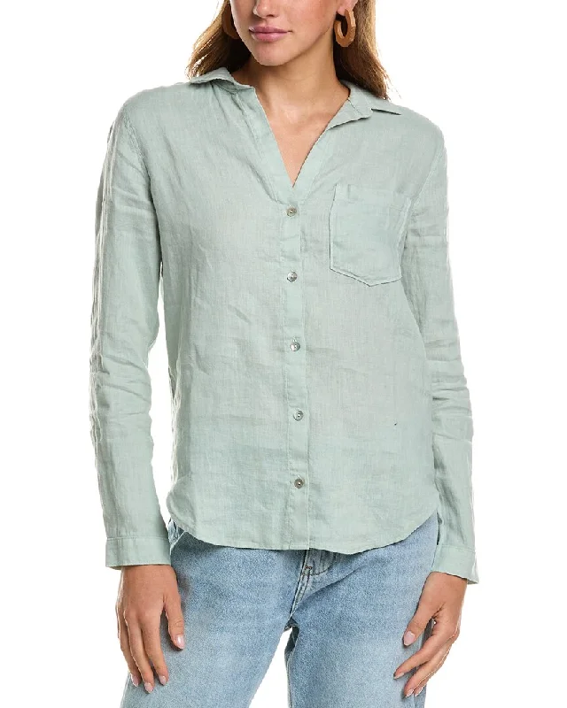 Bella Dahl Pocket Button Down Linen Shirt