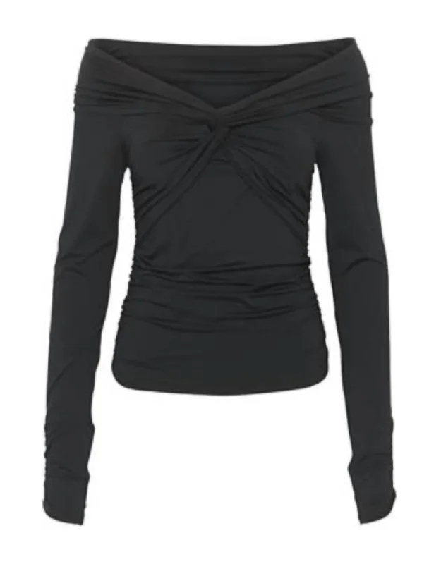 Knot Blouse In Black