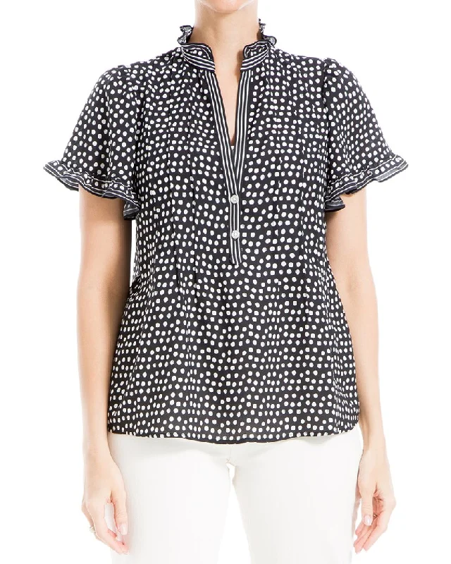 Max Studio Pintuck Blouse