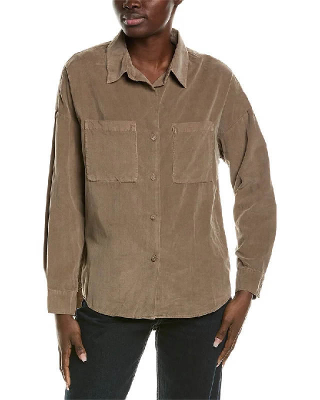 Monrow Mini Corduroy Pocket Shirt