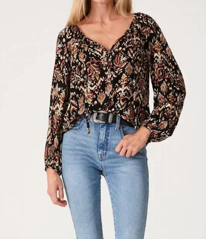 Raglan Sleeve Falling Fabulous Blouse In Black