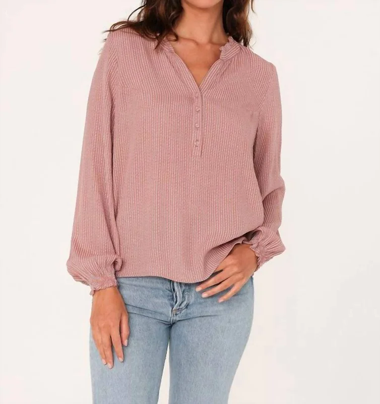 Teagan Blouse In Dusty Rose