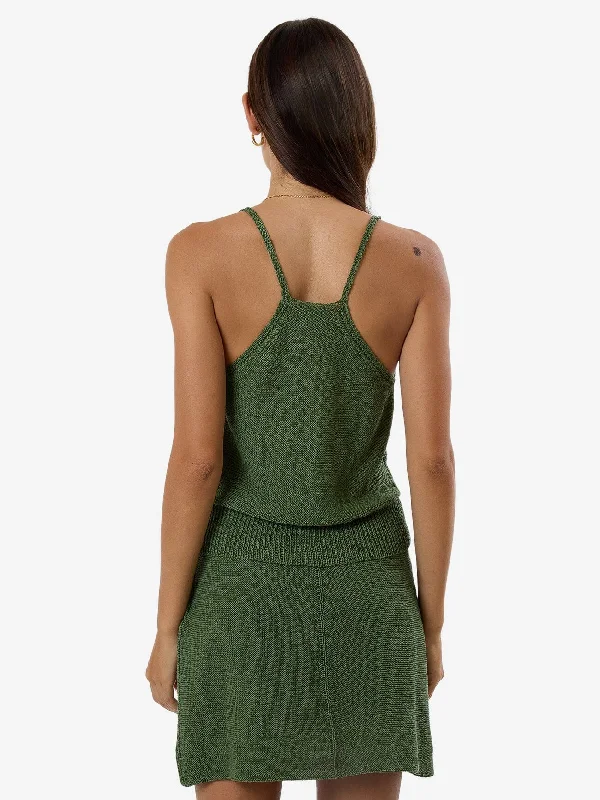 Jagger Knit Tank - Elm Green