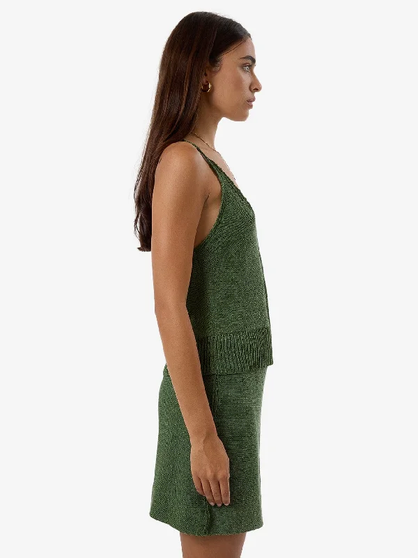 Jagger Knit Tank - Elm Green