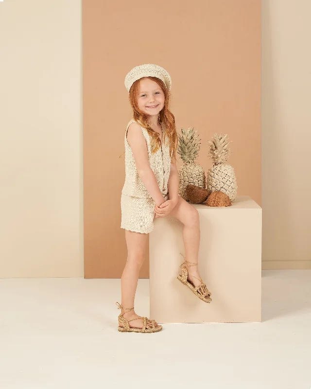 The Knit Vest by Rylee + Cru - Natural - KIDS