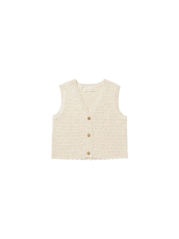 The Knit Vest by Rylee + Cru - Natural - KIDS