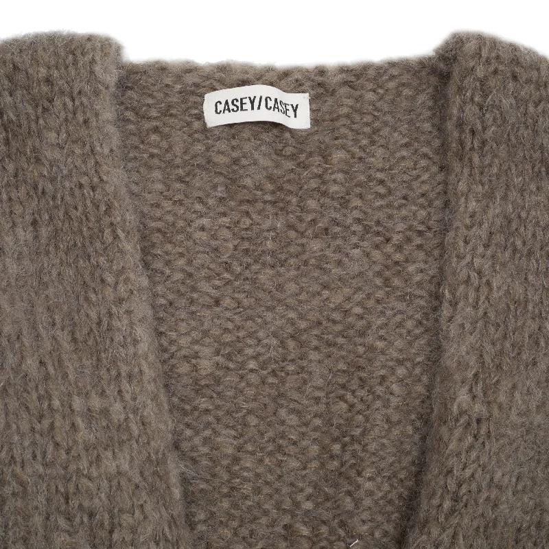 Casey Casey Women's Mohair Short Cardigan in Khaki