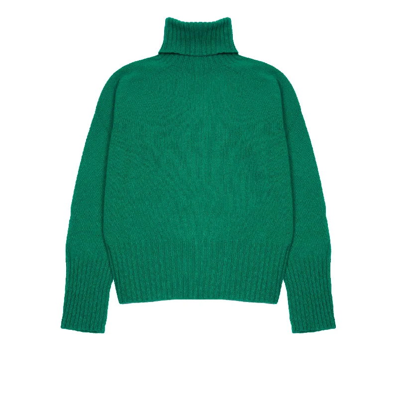 Harley Women's Lambswool Roll Neck Jumper in Jungle