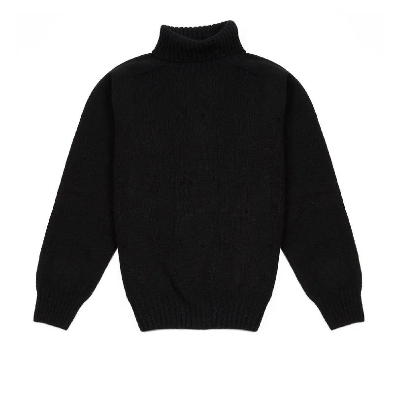 Harley Women's Lambswool Roll Neck Jumper in Black