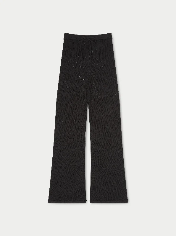 KNITTED TROUSERS - BLACK