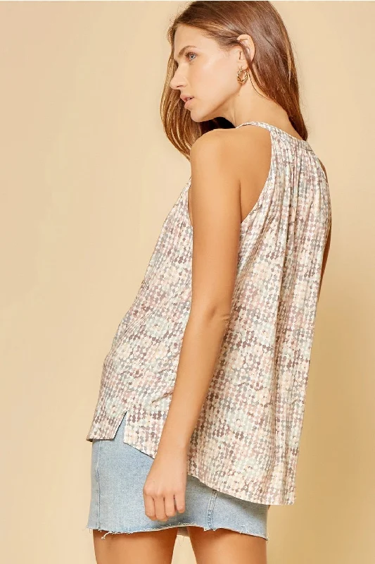 Floral Embroidered Sleeveless Top