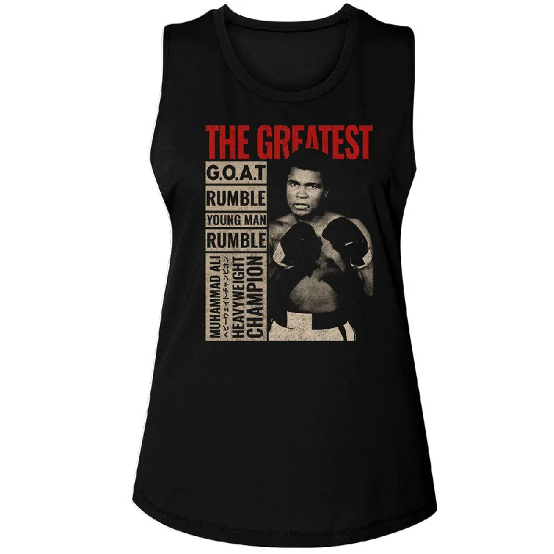 Muhammad Ali The Greatest Boxes Womens Tank