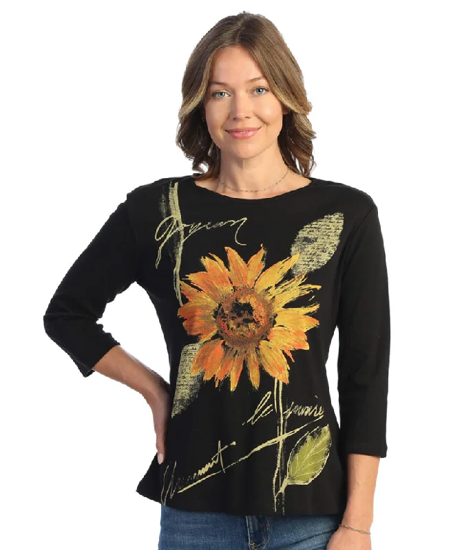 Sunflower Printed Cotton Top