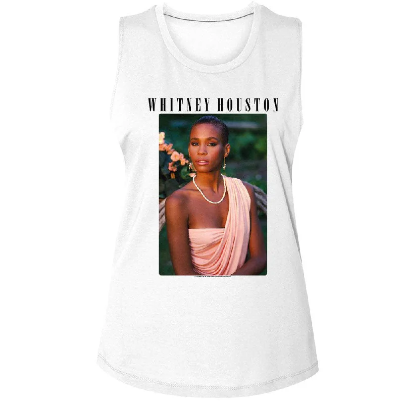 Whitney Houston Photo And Logo Womens Tank