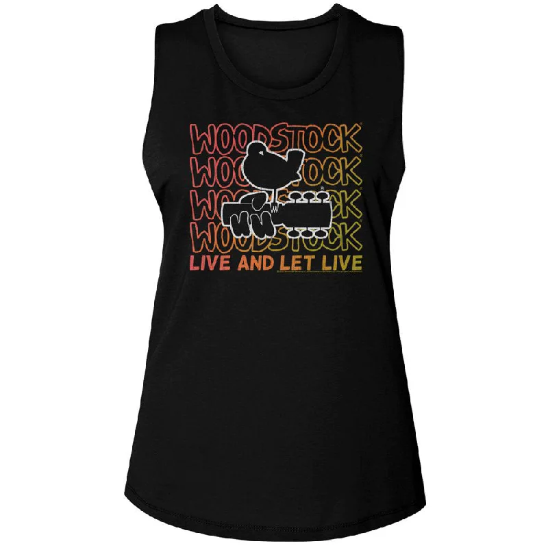 Woodstock Live And Let Live Gradient Womens Tank