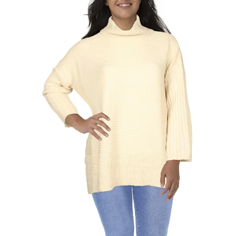 Avenue Womens Plus Cowl Neck Oversize Pullover Sweater