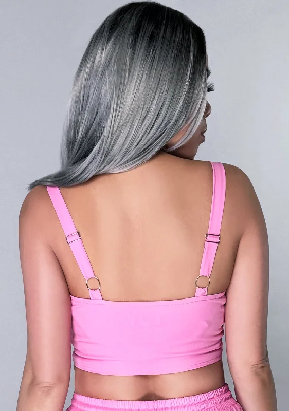 Go Girl Pink Cargo Crop Top