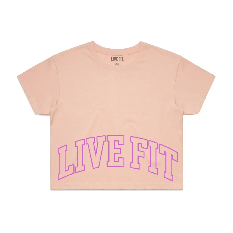 Letterman Crop Tee - Bubblegum