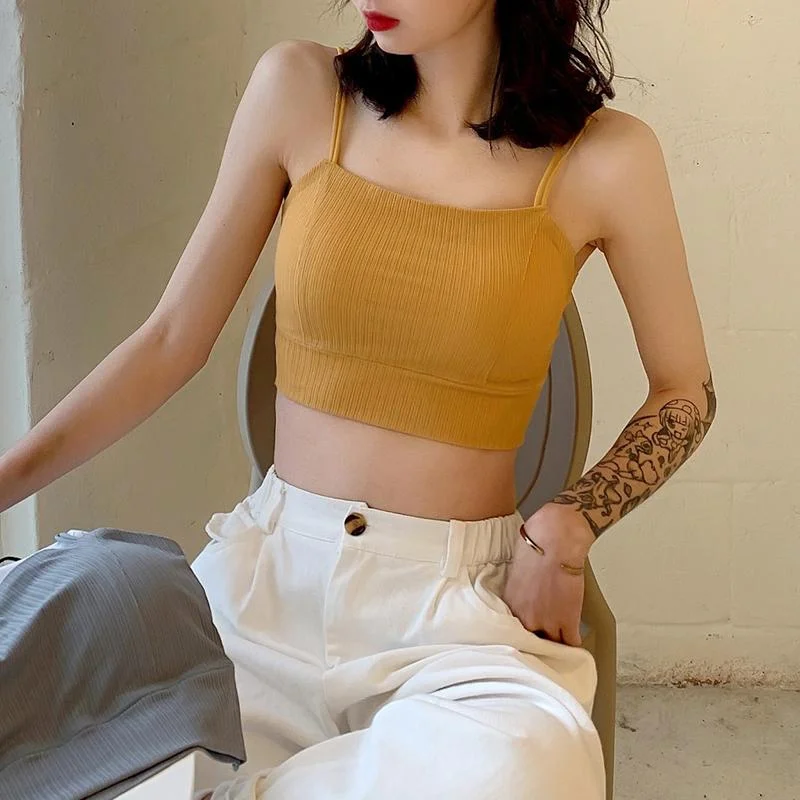 Women's Pure Color Crop Top