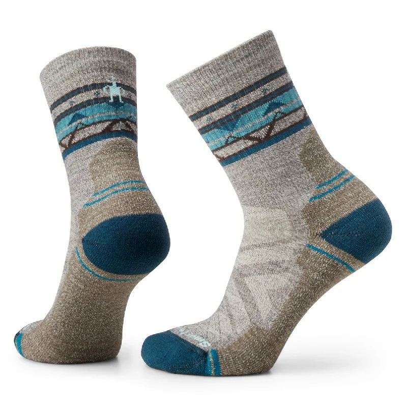 Women's Hike Light Cushion Zig Zag Valley Mid Crew Socks - SW001580G26